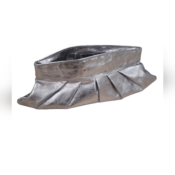 Gold Leather Clutch - Picture 2 of 4